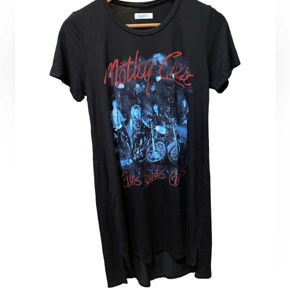 NEW LAUREN MOSHI X MOTLEY CRUE GIRLS GIRLS GIRLS T-SHIRT DRESS - Picture 7 of 14
